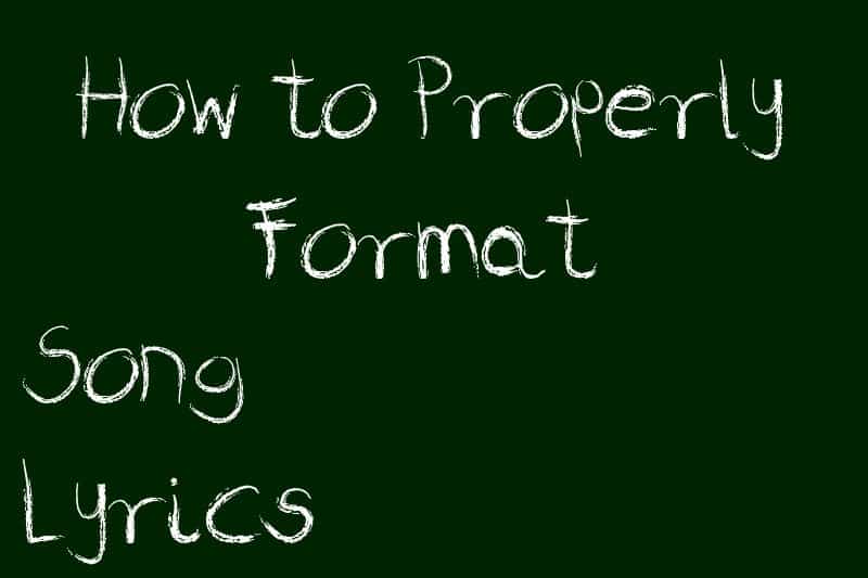 How To Format Song Lyrics The Professional Way Song Pioneer